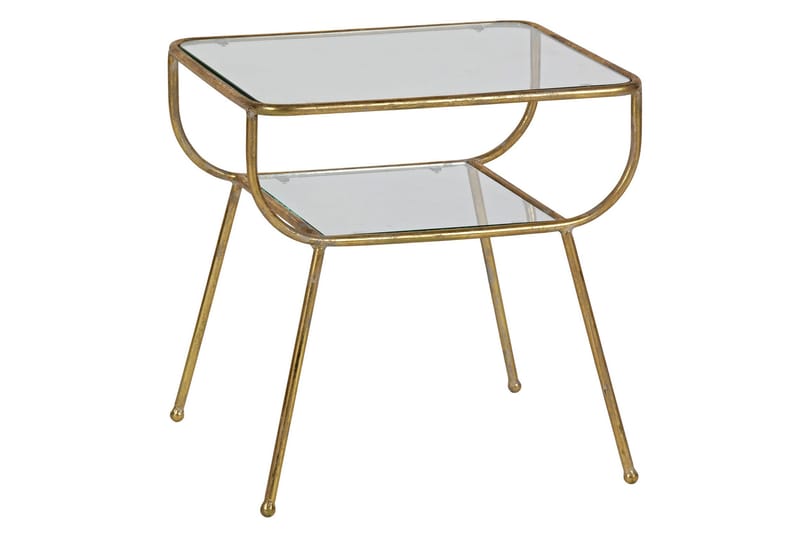 Callista Sidobord 47 cm - Antik Mässing/Glas - Möbler - Bord & matgrupp - Avlastningsbord & sidobord - Brickbord & småbord