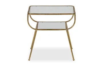 Callista Sidobord 47 cm - Antik Mässing/Glas - Möbler - Bord & matgrupp - Avlastningsbord & sidobord - Brickbord & småbord