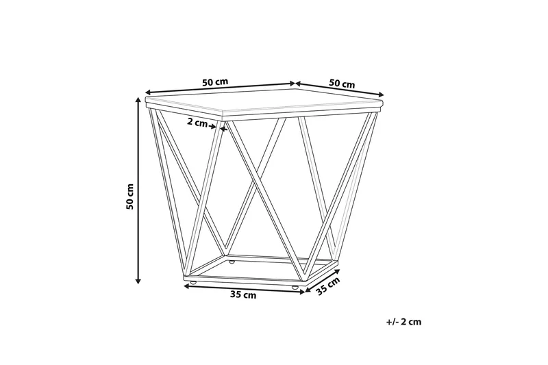 Charmlee Sidobord 50 cm - Svart/Guld - Möbler - Bord & matgrupp - Avlastningsbord & sidobord - Brickbord & småbord