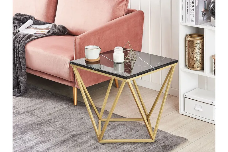 Charmlee Sidobord 50 cm - Svart/Guld - Möbler - Bord & matgrupp - Avlastningsbord & sidobord - Brickbord & småbord