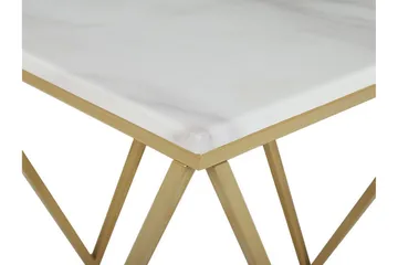 Charmlee Sidobord 50 cm - Vit/Guld - Möbler - Bord & matgrupp - Avlastningsbord & sidobord - Brickbord & småbord