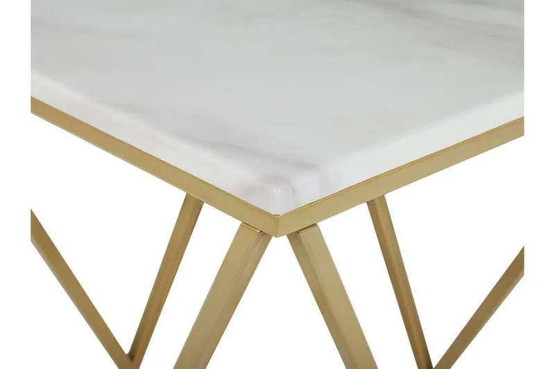 Charmlee Sidobord 50 cm - Vit/Guld - Möbler - Bord & matgrupp - Avlastningsbord & sidobord - Brickbord & småbord