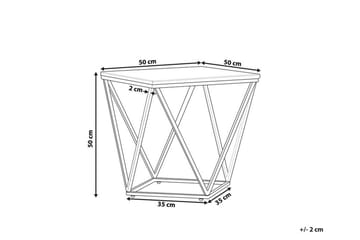 Charmlee Sidobord 50 cm - Vit/Svart - Möbler - Bord & matgrupp - Avlastningsbord & sidobord - Brickbord & småbord