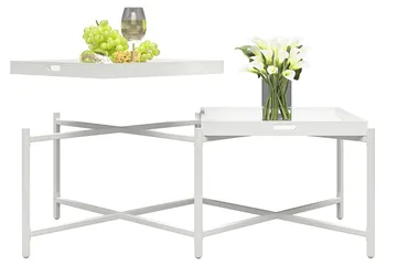 Coco Brickbord 121 cm Vit - Möbler - Bord & matgrupp - Avlastningsbord & sidobord - Brickbord & småbord