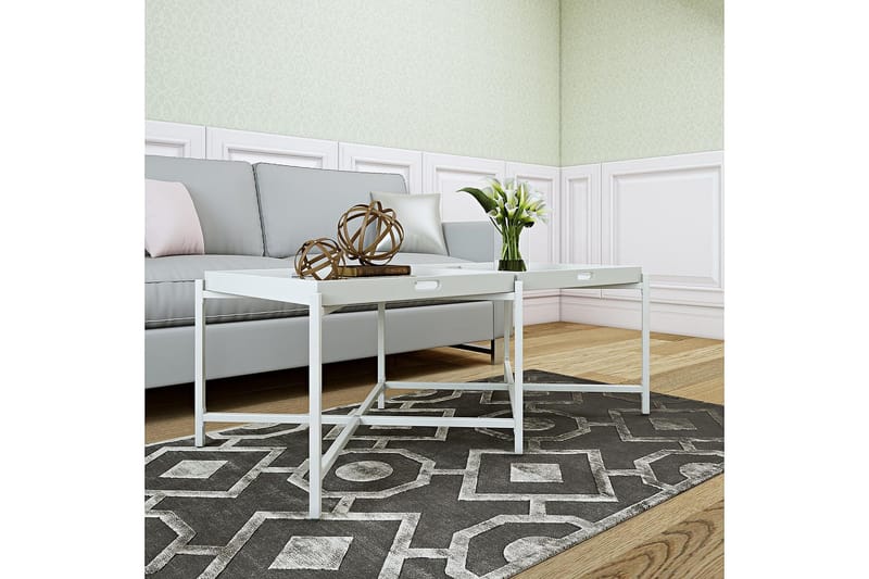 Coco Brickbord 121 cm Vit - Möbler - Bord & matgrupp - Avlastningsbord & sidobord - Brickbord & småbord