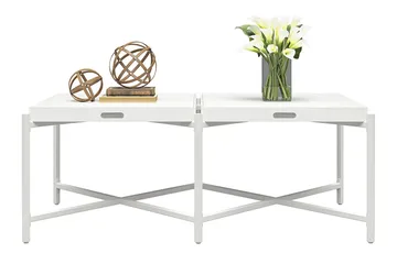 Coco Brickbord 121 cm Vit - Möbler - Bord & matgrupp - Avlastningsbord & sidobord - Brickbord & småbord