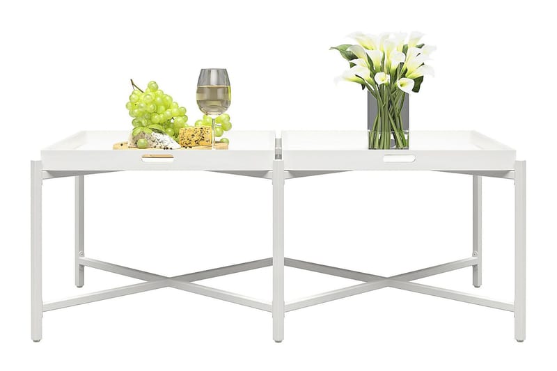 Coco Brickbord 121 cm Vit - Möbler - Bord & matgrupp - Avlastningsbord & sidobord - Brickbord & småbord