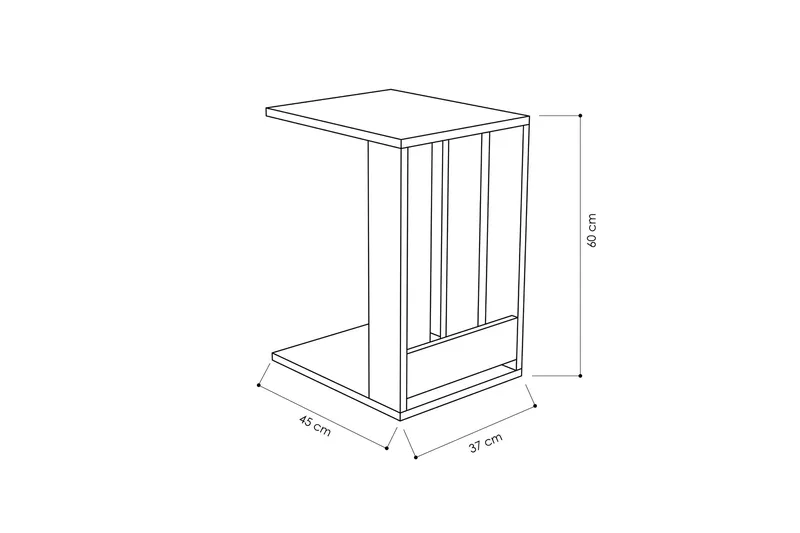 Decorta Sidobord - Vit - Möbler - Bord & matgrupp - Avlastningsbord & sidobord - Brickbord & småbord