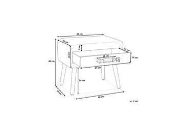 Eurostar Sidobord 50 cm - Beige - Möbler - Bord & matgrupp - Avlastningsbord & sidobord - Brickbord & småbord