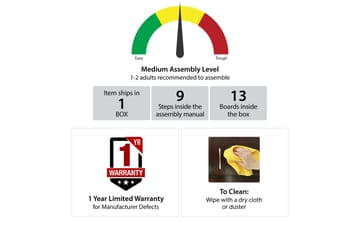 Fairmont Sidobord 56 cm Svart - Dorel Home - Möbler - Bord & matgrupp - Avlastningsbord & sidobord - Brickbord & småbord
