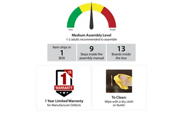 Fairmont Sidobord 56 cm Svart - Dorel Home - Möbler - Bord & matgrupp - Avlastningsbord & sidobord - Brickbord & småbord