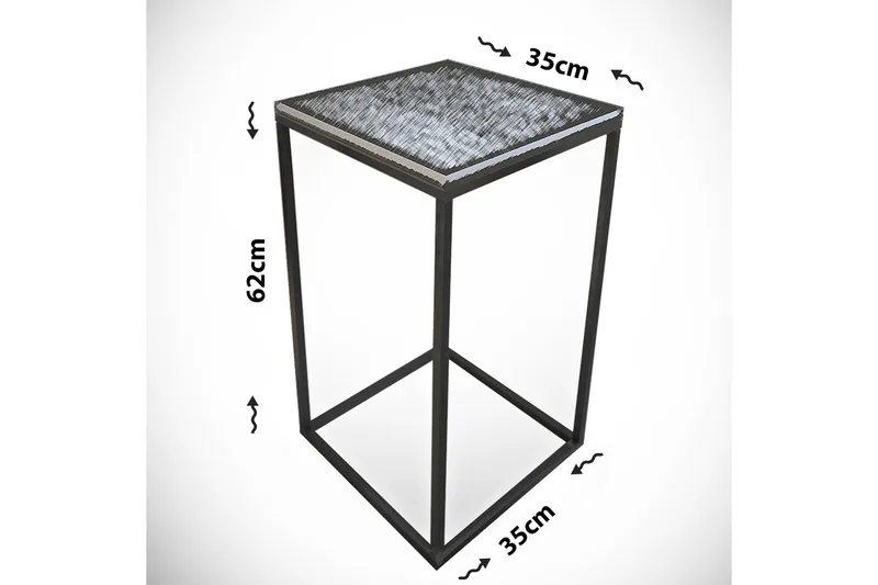 Falan Sidobord 35 cm - Svart/Vit - Möbler - Bord & matgrupp - Avlastningsbord & sidobord - Brickbord & småbord