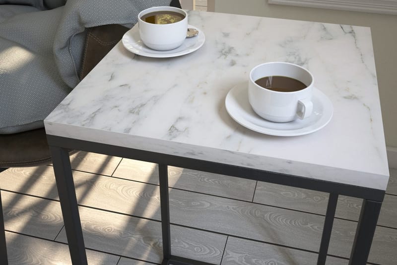 Falan Sidobord 35 cm - Vit/Svart - Möbler - Bord & matgrupp - Avlastningsbord & sidobord - Brickbord & småbord