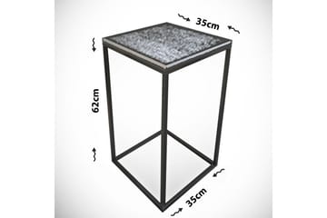 Falan Sidobord 35 cm - Vit/Svart - Möbler - Bord & matgrupp - Avlastningsbord & sidobord - Brickbord & småbord