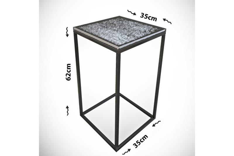 Falan Sidobord 35 cm - Vit/Svart - Möbler - Bord & matgrupp - Avlastningsbord & sidobord - Brickbord & småbord