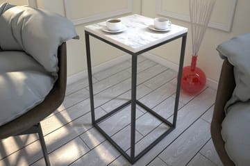 Falan Sidobord 35 cm - Vit/Svart - Möbler - Bord & matgrupp - Avlastningsbord & sidobord - Brickbord & småbord