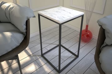 Falan Sidobord 35 cm - Vit/Svart - Möbler - Bord & matgrupp - Avlastningsbord & sidobord - Brickbord & småbord