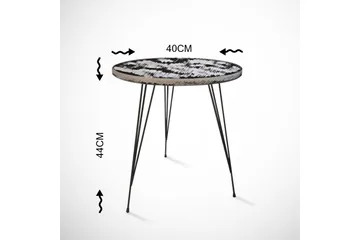 Falan Sidobord 40 cm - Svart/Vit - Möbler - Bord & matgrupp - Avlastningsbord & sidobord - Brickbord & småbord