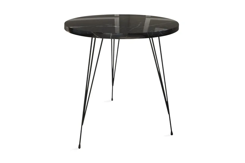 Falan Sidobord 40 cm, Svart/Vit