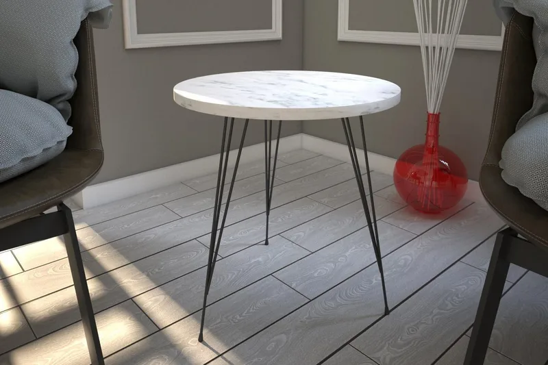 Falan Sidobord 40 cm - Vit/Svart - Möbler - Bord & matgrupp - Avlastningsbord & sidobord - Brickbord & småbord