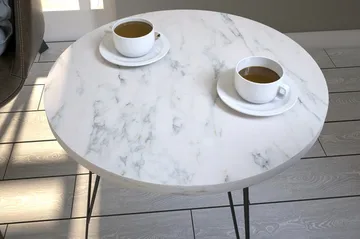 Falan Sidobord 40 cm - Vit/Svart - Möbler - Bord & matgrupp - Avlastningsbord & sidobord - Brickbord & småbord