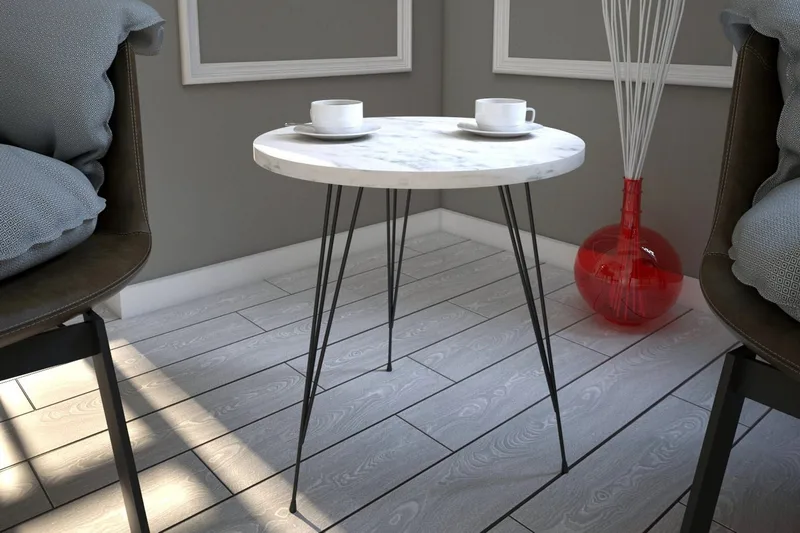 Falan Sidobord 40 cm - Vit/Svart - Möbler - Bord & matgrupp - Avlastningsbord & sidobord - Brickbord & småbord