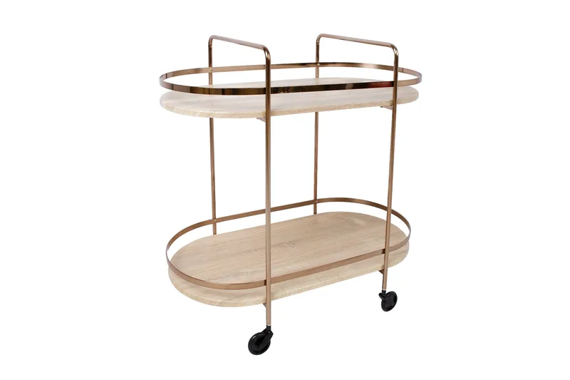 Genova Serveringsbord 80x42x80 cm Ljusbrun - Möbler - Bord & matgrupp - Avlastningsbord & sidobord - Brickbord & småbord