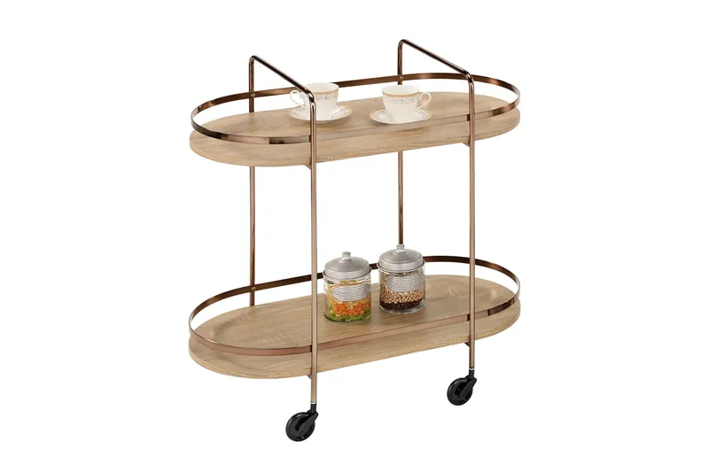 Genova Serveringsbord 80x42x80 cm Ljusbrun - Möbler - Bord & matgrupp - Avlastningsbord & sidobord - Brickbord & småbord