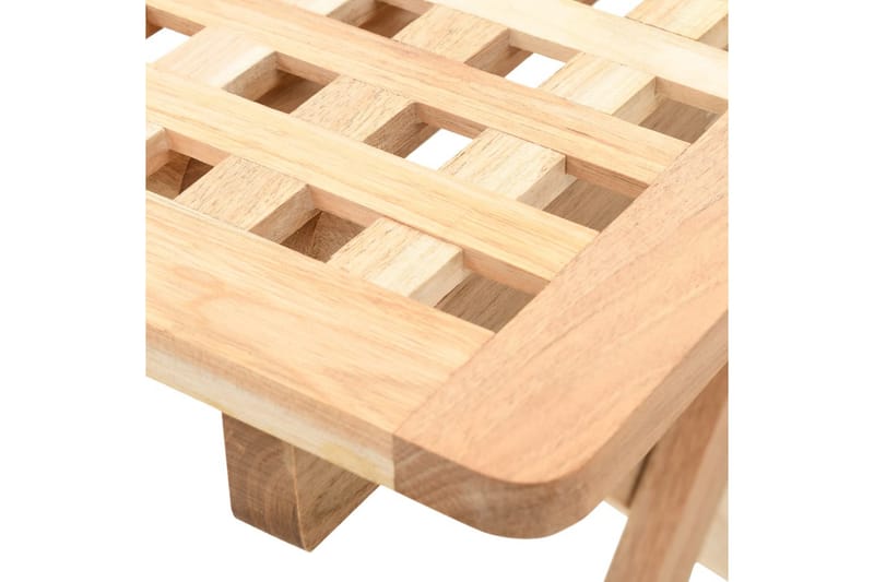 Hopfällbart sidobord i massiv valnötsträ 50x50x49 cm - Beige - Lampbord & sidobord - Brickbord & småbord