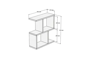 Huskey Sidobord 45 cm - Vit - Möbler - Bord & matgrupp - Avlastningsbord & sidobord - Brickbord & småbord