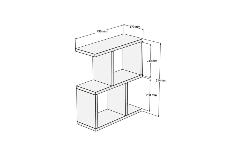 Huskey Sidobord 45 cm - Vit - Möbler - Bord & matgrupp - Avlastningsbord & sidobord - Brickbord & småbord