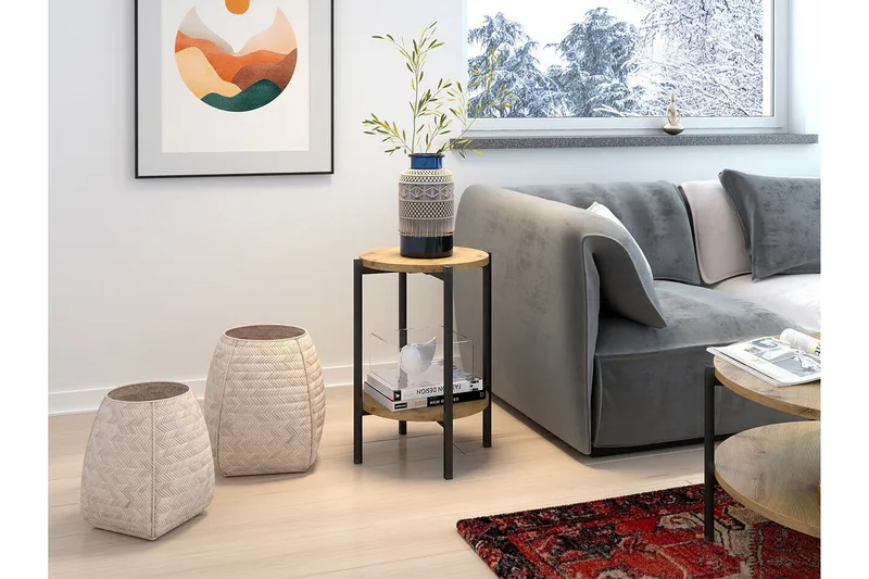 Kintore Sidobord Black - Möbler - Bord & matgrupp - Avlastningsbord & sidobord - Brickbord & småbord