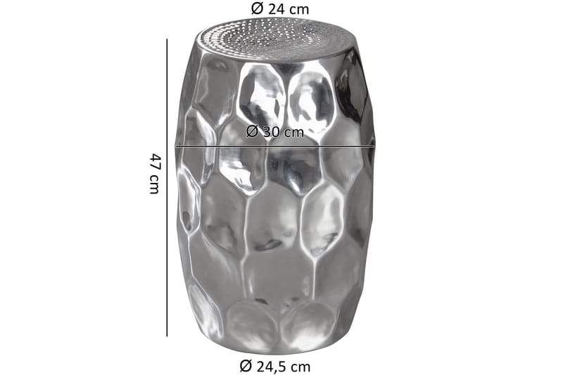 Lueken Sidobord 30 cm - Silver - Möbler - Bord & matgrupp - Avlastningsbord & sidobord - Brickbord & småbord