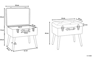 Mallard Sidobord 52 cm - Beige - Möbler - Bord & matgrupp - Avlastningsbord & sidobord - Brickbord & småbord