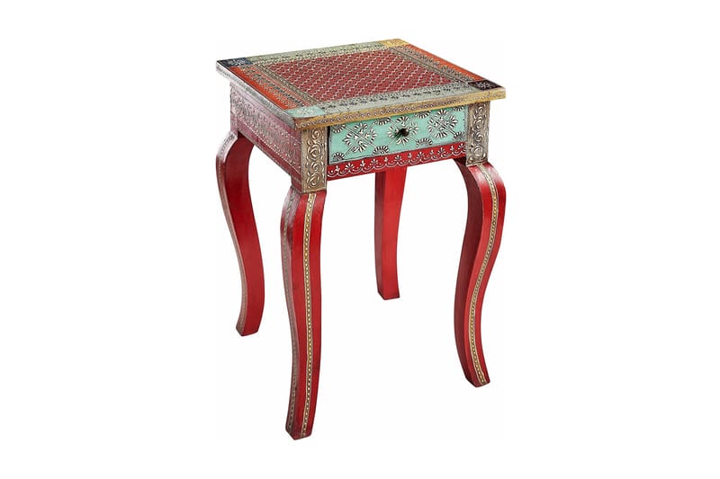 Matbord Villacian 38 cm - Röd - Lampbord & sidobord - Brickbord & småbord