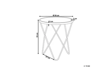 Meerah Sidobord Marmoreffekt - Vit - Möbler - Bord & matgrupp - Avlastningsbord & sidobord - Brickbord & småbord