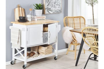 Melesse Serveringsvagn 102 cm - Vit - Möbler - Bord & matgrupp - Avlastningsbord & sidobord - Brickbord & småbord