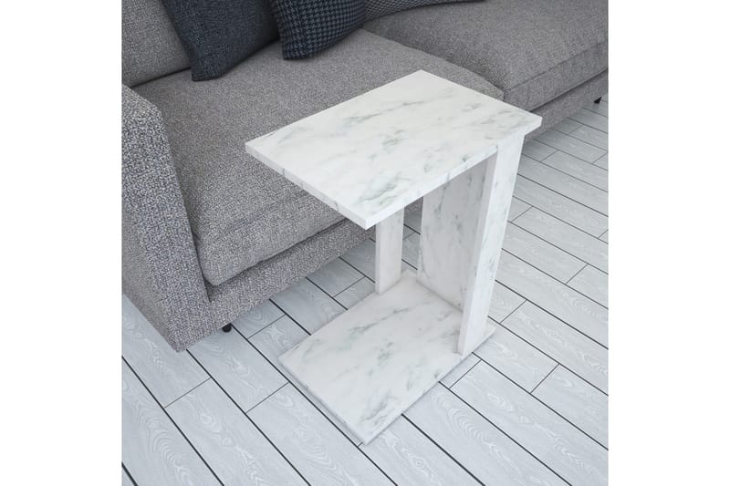 Mellberg Sidobord - Vit/Marmor - Möbler - Bord & matgrupp - Avlastningsbord & sidobord - Brickbord & småbord