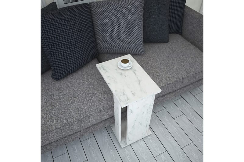 Mellberg Sidobord - Vit/Marmor - Möbler - Bord & matgrupp - Avlastningsbord & sidobord - Brickbord & småbord