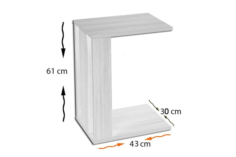 Mellberg Sidobord - Vit/Marmor - Möbler - Bord & matgrupp - Avlastningsbord & sidobord - Brickbord & småbord