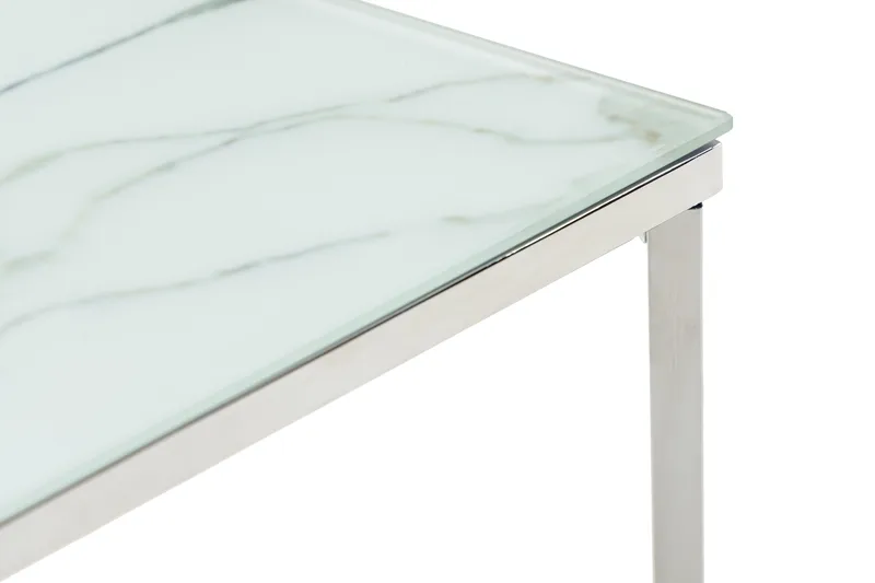 Nelly Sidobord 45 cm - Vit/Krom - Möbler - Bord & matgrupp - Avlastningsbord & sidobord - Brickbord & småbord