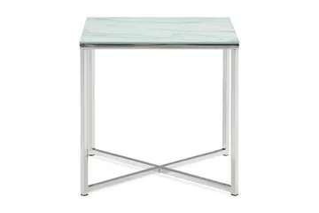 Nelly Sidobord 45 cm - Vit/Krom - Möbler - Bord & matgrupp - Avlastningsbord & sidobord - Brickbord & småbord