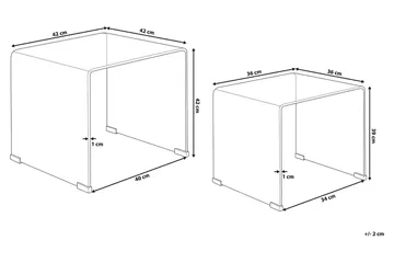 Prestina Sidobord 2-Pack - Transparent - Möbler - Bord & matgrupp - Avlastningsbord & sidobord - Brickbord & småbord