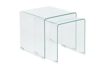 Prestina Sidobord 2-Pack - Transparent - Möbler - Bord & matgrupp - Avlastningsbord & sidobord - Brickbord & småbord