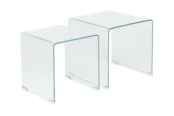 Prestina Sidobord 2-Pack - Transparent - Möbler - Bord & matgrupp - Avlastningsbord & sidobord - Brickbord & småbord