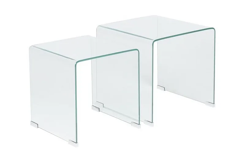 Prestina Sidobord 2-Pack - Transparent - Möbler - Bord & matgrupp - Avlastningsbord & sidobord - Brickbord & småbord