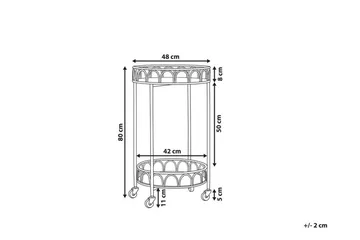 Shafter Serveringsvagn 48 cm - Guld - Möbler - Bord & matgrupp - Avlastningsbord & sidobord - Brickbord & småbord