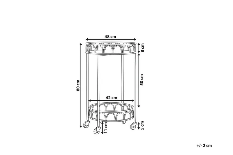 Shafter Serveringsvagn 48 cm - Guld - Möbler - Bord & matgrupp - Avlastningsbord & sidobord - Brickbord & småbord