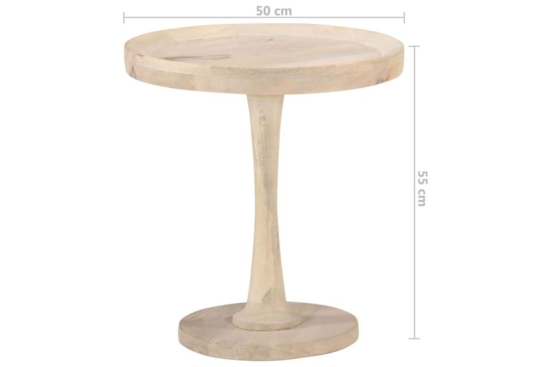 Sidobord Ã˜50x55 cm massivt mangoträ - Brun - Lampbord & sidobord - Brickbord & småbord