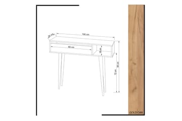 Sidobord 100 cm - Guld/Natur/Gul - Möbler - Bord & matgrupp - Avlastningsbord & sidobord - Brickbord & småbord